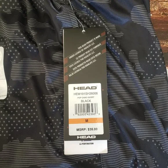 HEAD Men's Pop Camo Athletic Short - Black Camo - Picture 5 of 9